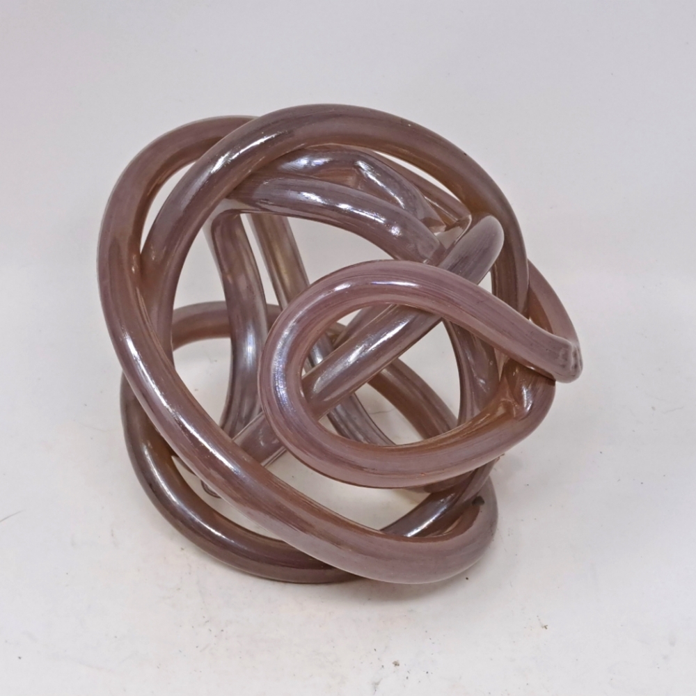 Large Lavender Art Glass Knot